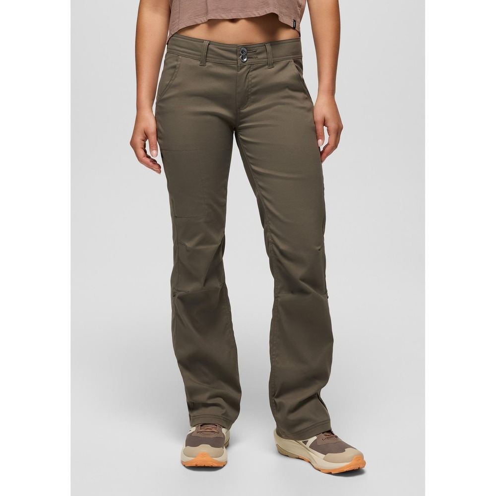 PrAna Halle Low Rise Bootcut Pants Slate Green 10R Roll Up Hiking Outdoors $98